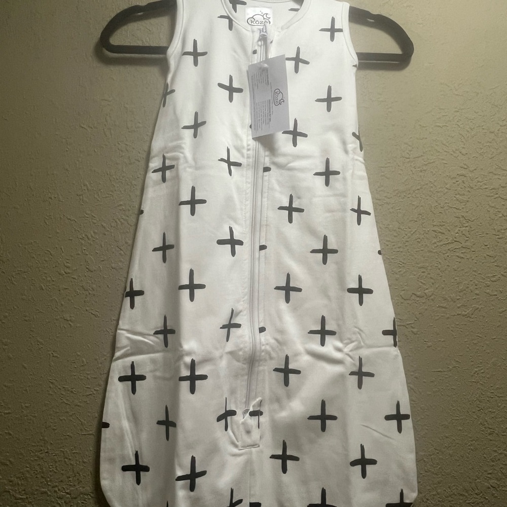 Cozy White and Black Kids Pajama Sleep Sack